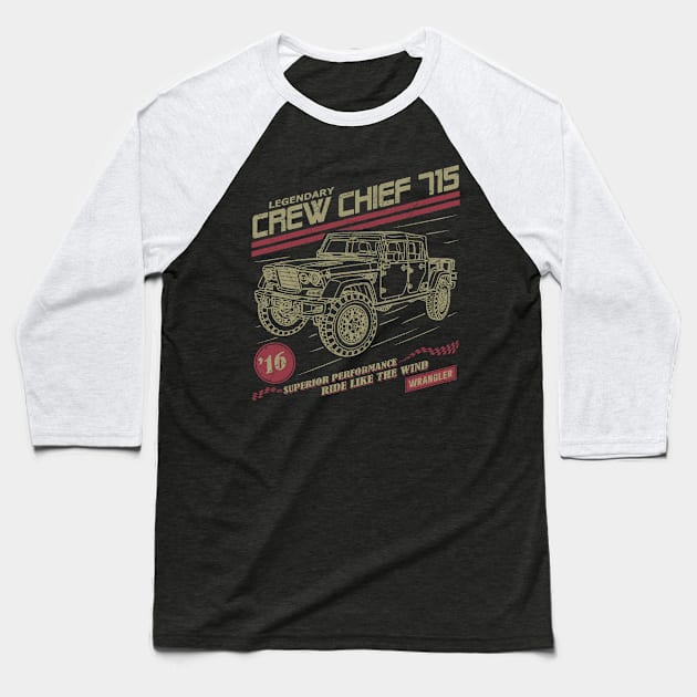 Jeep Crew Chief 715 Baseball T-Shirt by Guyvit